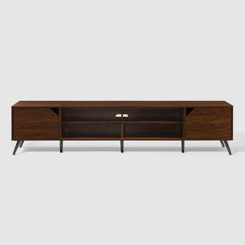Mid-Century Modern Wide Storage TV Stand for TVs up to 90" - Saracina Home