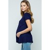 Hello Miz Short Sleeve Layered Wrap Maternity Nursing Top - 2 of 4