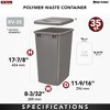 Rev-A-Shelf RV-35 Plastic Replacement Trash Bin Waste Container for Pull Out Waste Systems 35 Qt - 3 of 4