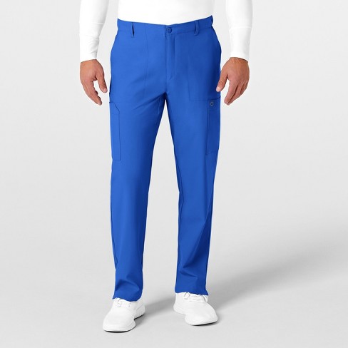 Wink Men's Flat Front Cargo Scrub Pant, Royal, 4x : Target