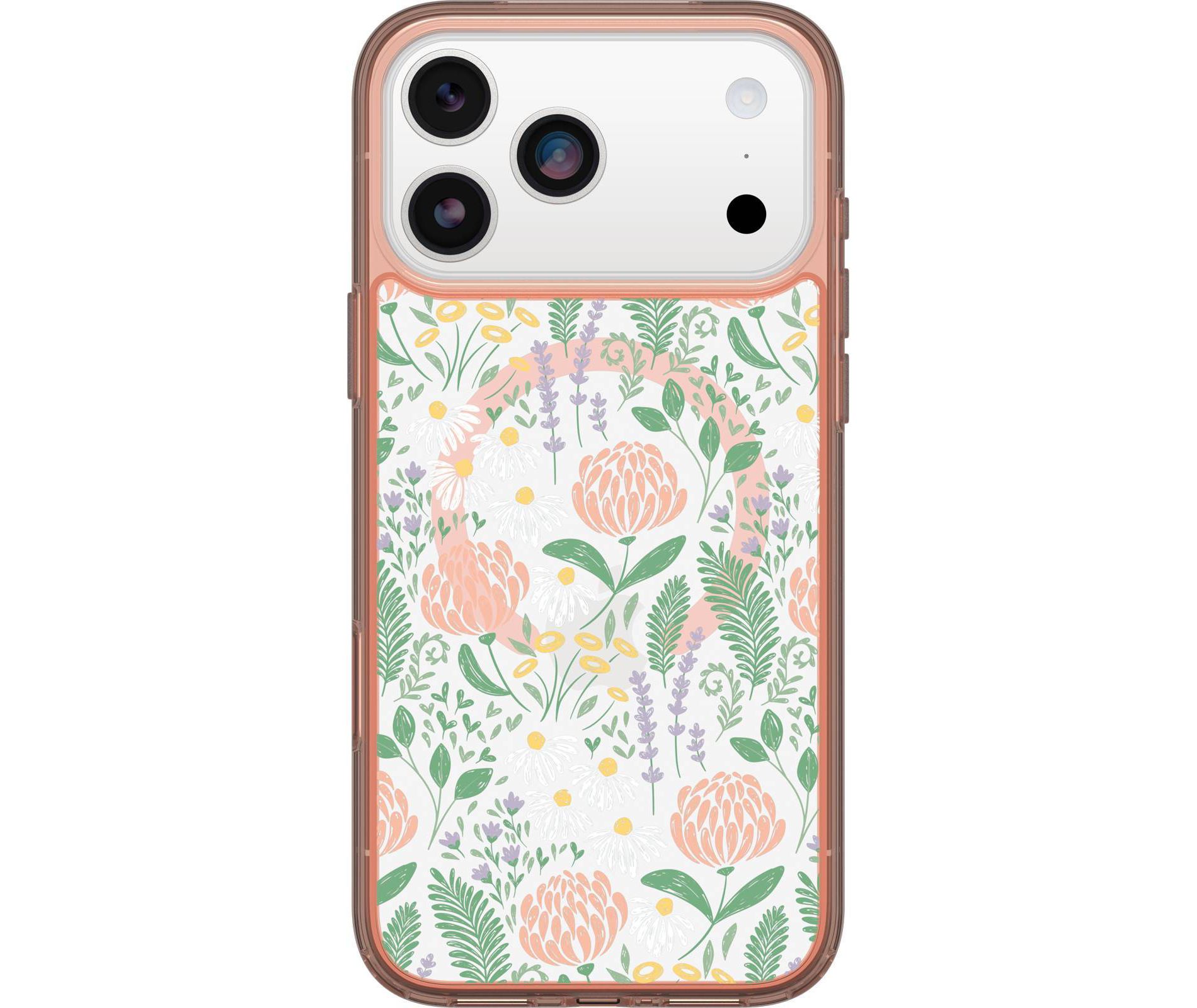 OtterBox iPhone 17 Pro Max Symmetry Series Case for MagSafe with Camera Control - Peachy Bloom