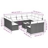 vidaXL 12 Piece Garden Sofa Set with Cushions Poly Rattan - Beige and Gray With Table - 3 of 4