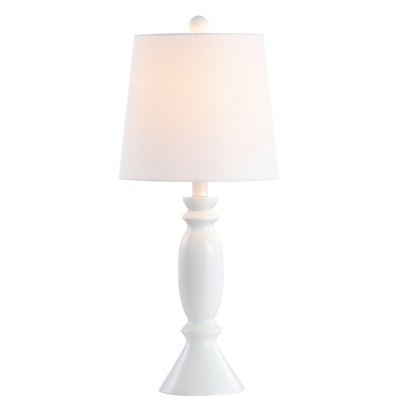 Kian White 24-Inch Traditional Table Lamp with Cotton Shade