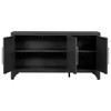 Luxystar Sideboard Cabinet with MDF+Pine veneer and Adjustable Shelves for Living Rooms and Entrance, Black - 2 of 4