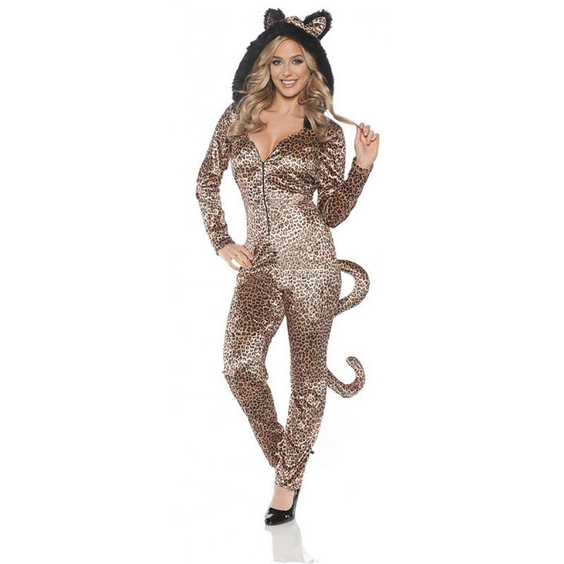 Underwraps Costumes Leopard Jumpsuit Adult Women's Costume, 1 of 2