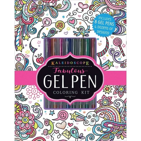 Kaleidoscope: Fabulous Gel Pen Coloring Kit - By Editors Of Silver Dolphin  Books (mixed Media Product) : Target