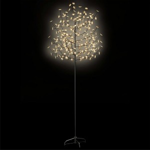 vidaXL Christmas Tree Decoration Artificial Tree with Cherry Blossom Lights - Warm White 86.6" - 1 of 4
