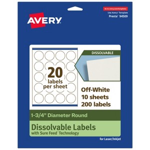 Avery Dissolvable Labels, 1.75" Diameter Round - 1 of 4