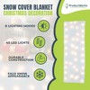 ProductWorks 2 Pack 48" x 15" Pre-Lit Snow Cover Blanket Christmas Village Display, 8 Function Indoor Holiday Decoration, 40 LED Lights, White - 4 of 4