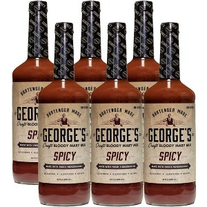 George’s Beverage Company Spicy Bloody Mary Mix - 1L Bottle - Gluten Free, All Natural Mixer - 1 of 3