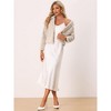 INSPIRE CHIC Women's Collar Warm Winter Outwear Cropped Faux Fur Fluffy Coat - 2 of 4