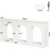 Tribesigns 70.9" Wood Console Table with 3 Arched Shelves for Foyer, Hallway - 3 of 4