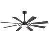 Airsurfer 52" Modern Ceiling Fan with 22W Dimmable LED Light, 8 Plywood Blades, Matte Black Finish & Reversible Quiet Motor - 3 of 4