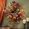 Nearly Natural 24-in Pumpkin & Berry Wreath - image 4 of 4