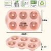 JDICTION 3-Pack Silicone Baking Mold, 6-Cavity Fluted Tube Pan for Mini Bundt Cakes, Non-Stick Heritage Bundtlette Set (Pink, Blue, Gray) - 2 of 4
