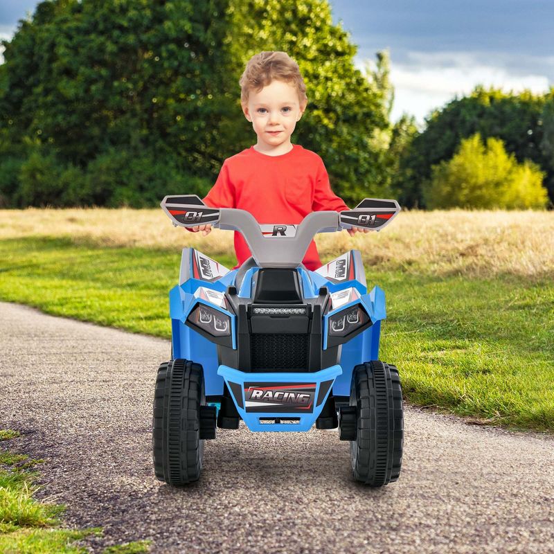 Costway Kids Ride on ATV 4 Wheeler Quad Toy Car 6V Battery Powered Motorized Toy Blue, 4 of 10