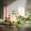 Sullivans Artificial Ranunculus Mini Blossom Wreath 16.5"H; Pink - 3 of 3