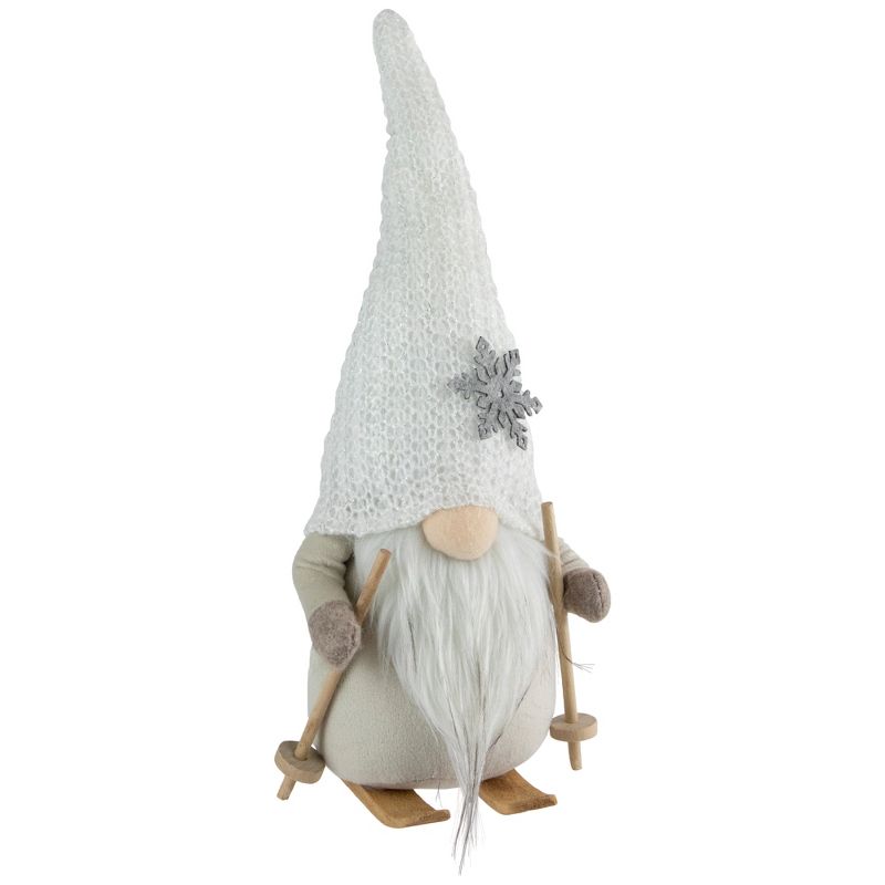 Northlight 12" Winter Ski Gnome with Snowflake Hat Christmas Tabletop Decoration, 5 of 8