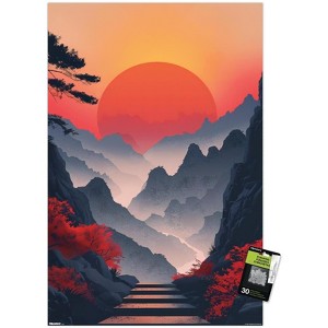 Trends International Andreas Magnusson - Sunset In The Mountains Unframed Wall Poster Prints - 1 of 4