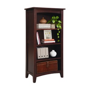 Alaterre Furniture Shaker Cottage 4-Shelf Bookcase, Classic Wood Bookshelf with Open Storage for Living Room, Office or Kids Room, Espresso Finish - 1 of 4