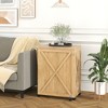 Tangkula Folding Sewing Table w/ Compact Design Storage Shelf 2 Trays & 18 Pegs Natural - 3 of 4