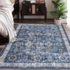 Vintage Print Area Rug, Traditional Distressed Floral Print, Stain Resistant, Anti-Slip, Non-Shedding, for Living Room, Bedroom, Dining Room - 4 of 4