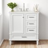 Mshliw 30 Inch Bathroom Vanity with Ceramic Sink, Modern Freestanding Cabinet with 3 Drawers and 1 Soft Close Door - 2 of 4