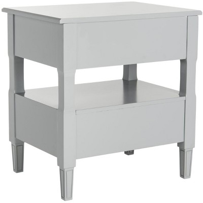 Jenson Gray Transitional 2-Drawer Wood Nightstand