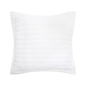 EY Essentials 26" x 26" Elodie Dove Cotton Euro Sham - Machine Washable - 1 of 4