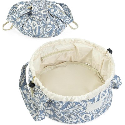 Paaaawaters Drawstring Makeup Bag Large Cosmetic Bag Make up Bags Women and Girls Toiletry Organizer for Travel Toiletries