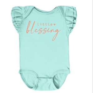 The Juniper Shop Little Blessing Heart Flutter Sleeve Bodysuit - 1 of 4