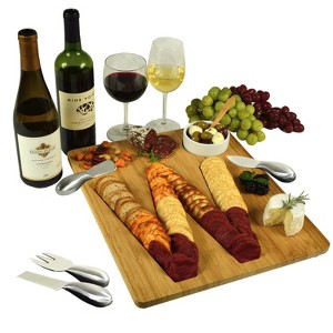 Picnic at Ascot Monogrammed Bamboo Charcuterie, Cheese & Cracker Serving Board - 1 of 3