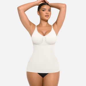 Feelingirl Women's Seamless Slimming Tank Top Compression Cami Suppotive Camisole Top - 1 of 1