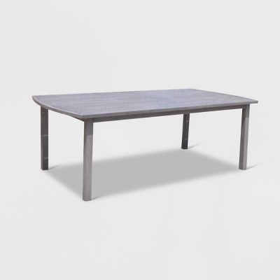 Cabo Aluminum 84" Rectangle Dining Table - Gray - Courtyard Casual