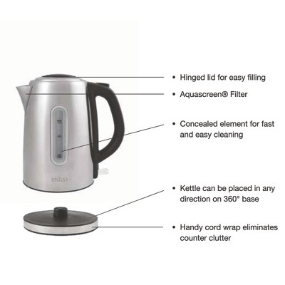 1.8 Qt Stainless Steel Cordless Electric Kettle