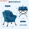 Office Large Comfy Lazy Chair for Living Room,Modern Leisure Armchair with Side Pocket,Accent Reading Sofa - 2 of 4