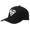 Superman White Logo Black Snapback Hat - 2 of 4