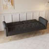Aukfa 69.7" Futon Convertible Folding Bed Couches with 3 Adjustable Backrests, Sleeper Sectional Sofa with Throw Pillow, for Living Room Apartment - 4 of 4