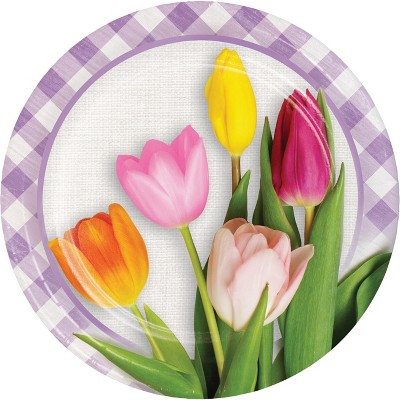 spring paper plates