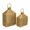 AZL1 Life Concept Decorative Lantern Set of 2 with Intricate Perforated Design Easy Setup for Tabletop Dresser Sideboard, Gold, 13.6"*8.5"*20.5" - 2 of 4
