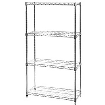 Shelving.com Chrome Wire Shelving With 4 Tier Shelves - 14