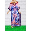 LA LEELA Women's House Daily Routine Evening Wear Holiday Casual Loungewear Loose Caftan Long Boho Sleepwear Slit Dress 2X-3X Multicolored, Abstract - 4 of 4