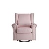 Fabric Glider Chair with Swivel, Plush Foam-Filled Accent Chair with Nail-Head Trim - 4 of 4