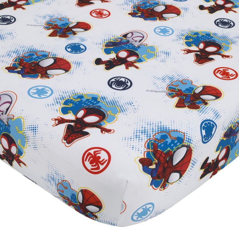 Marvel Spidey and his Amazing Friends Spidey Team Red, White, and Blue 4 Piece Toddler Bed Set, 3 of 7