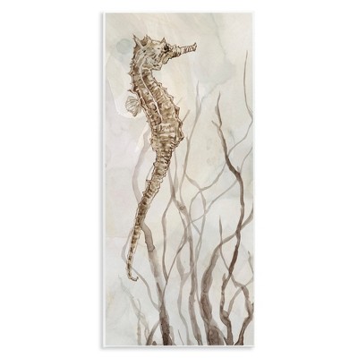 Stupell Industries Vigilant Seahorse Ocean Wildlife, 7" x 17"