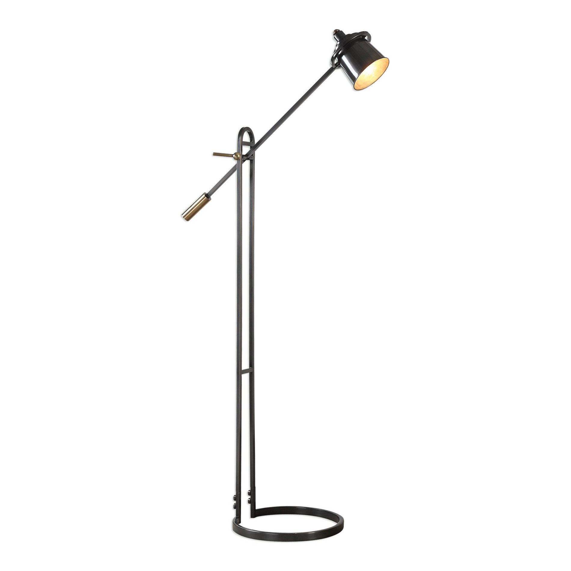 Uttermost Chisum Dark Bronze Floor Lamp – Elegant Designer Standing Light