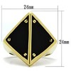 Slickblue Women's Brass Ring with Jet Epoxy - IP Gold Plated, Sleek and Trendy Jewelry, Size 5-10 - 3 of 4
