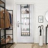 Racxily 6 Tier Over Door Pantry Organizer Hanging, 62.99¡®¡¯ Hooks Door Storage Rack, Carbon Steel Basket for Kitchen Bathroom, Black - 4 of 4