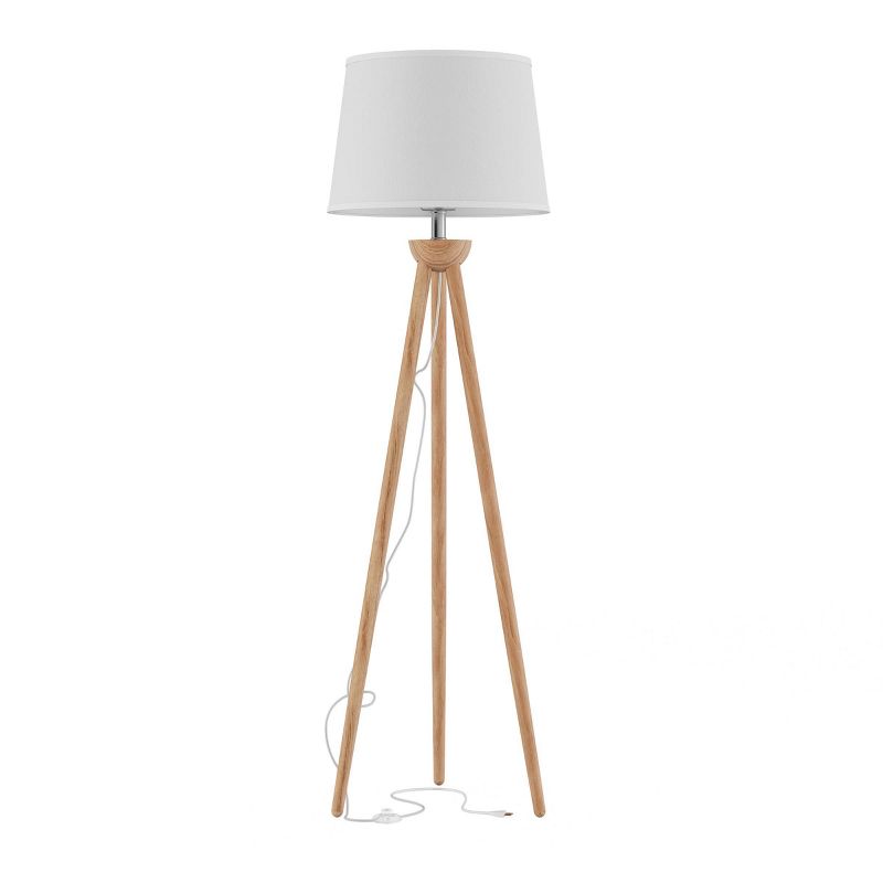 Tripod Floor Lamp (Includes LED Light Bulb) - Modern Wood, 1 of 5