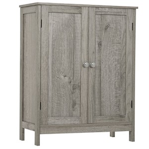 USIKEY Storage Cabinet with 2 Adjustable Shelves & 2 Doors, Bathroom Storage Cabinet, Entryway Cabinet for Living Room, Home Office - 1 of 4